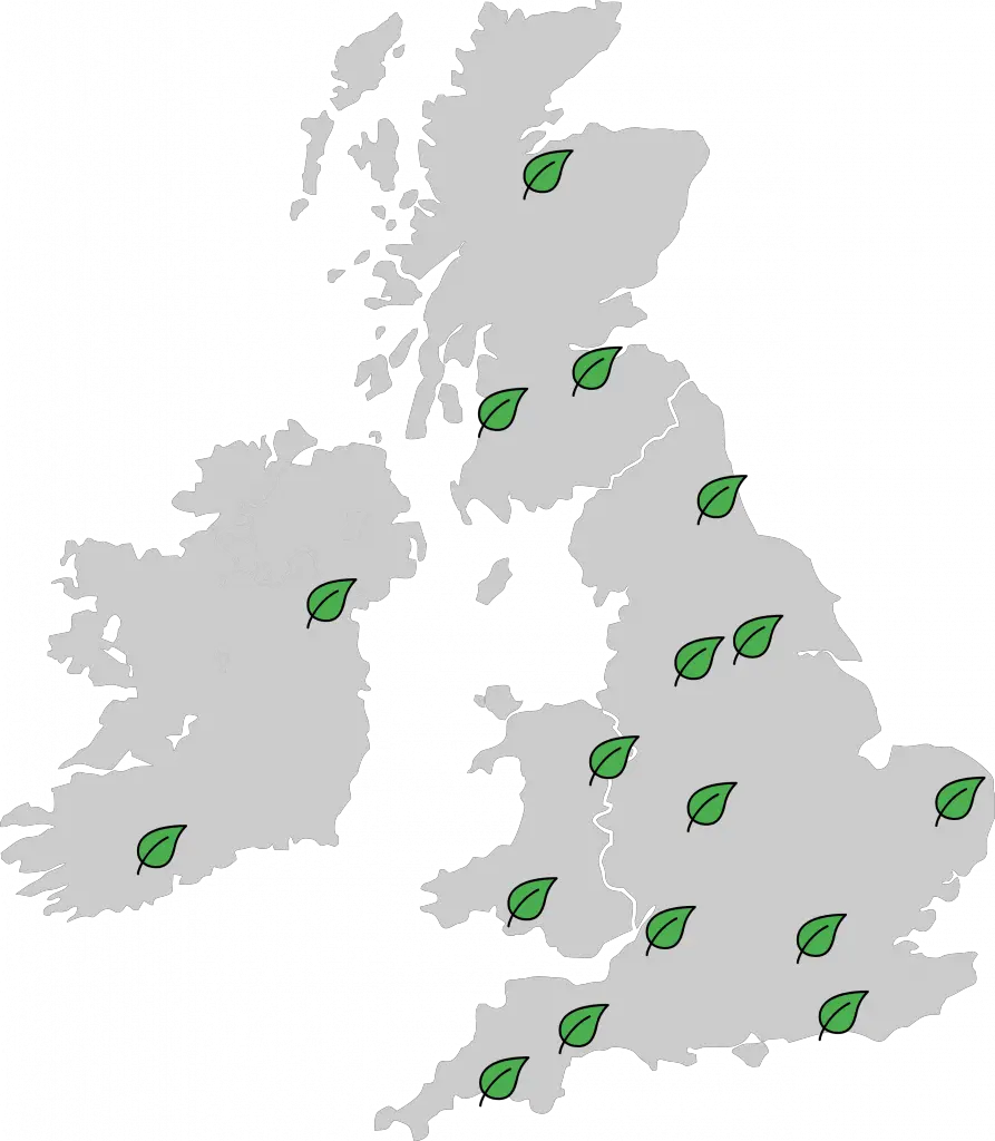 UK Map Locations for Japanese Knotweed Removal