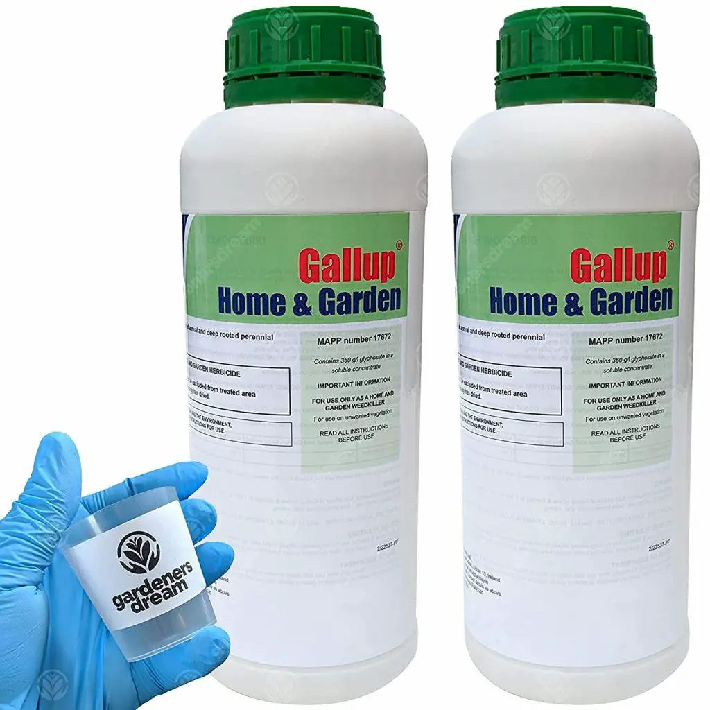 Gallup weed killer comes in these handly 1L containers and covers a large area for a reasonable price